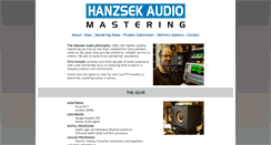 Desktop Screenshot of hanzsekaudio.com